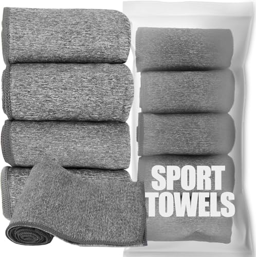 Microfiber Quick Dry Gym Towel, Lint Free Odor-Free Absorbent Fiber, Fast Drying, Men & Women Workout Gear for Body Sweat, Working Out, Towels (Dark Grey, 5Pack - 16 * 27Inch) - color: Dark Grey, size: 5Pack - 16*27Inch