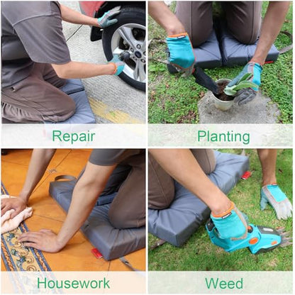 Extra Thick Soft Kneeling Pad for Men and Women, Waterproof Gardening Pads with Memory Foam, Yoga or Exercise Cleaning Knee Cushion, Collapsible Kneeling Mat Non-Slip Bottom, Garden Gifts Light Grey - color: Light Grey