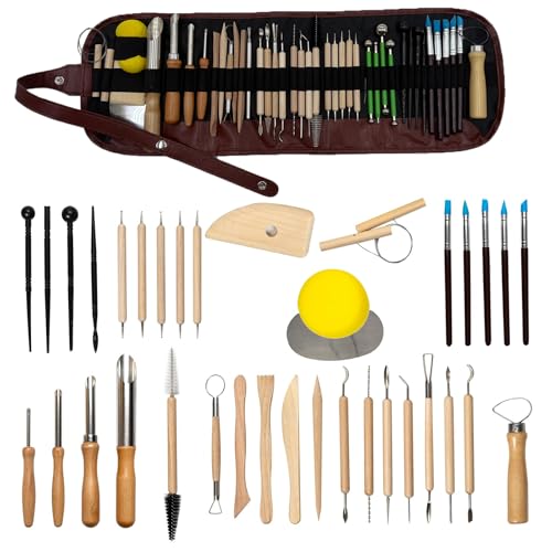42 PCS Clay Tools Kit, Pottery Sculpting Tools for Carving, Molding, and Shaping Clay Crafts, Ideal for Beginners, Hobbyists, and Artists
