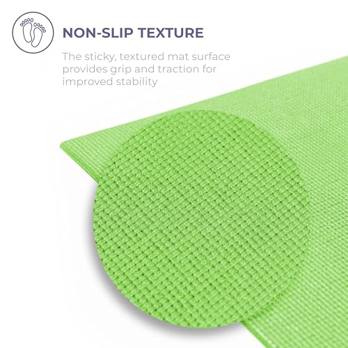 Voyage 5mm Studio Yoga Mats, 10 Pack, 72x24in | Extra Long, Anti-Tear Exercise Mats for Workout, Stretching, Fitness - Non Slip Gym Mats for Home, Schools and Studios - color: Green