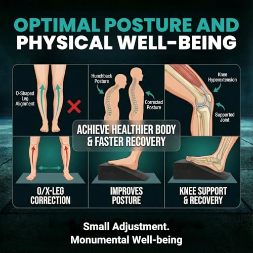 2 Pack Squat Wedge Block for Heel Elevated Squat Weightlifting Calf Stretcher Slant Board for Mobility Balance and Strength Performance
