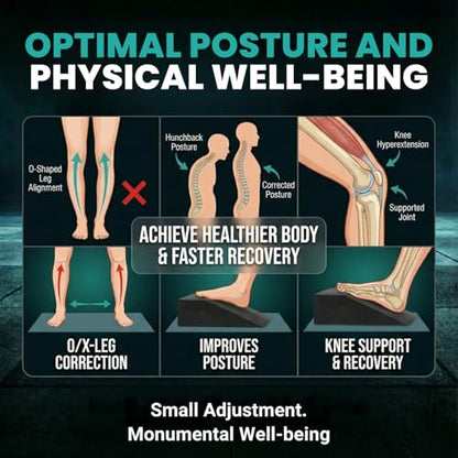 2 Pack Squat Wedge Block for Heel Elevated Squat Weightlifting Calf Stretcher Slant Board for Mobility Balance and Strength Performance