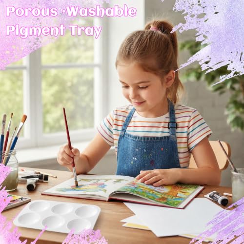 50 Pcs Paint Palettes, Palette Painting One Time Use Plastic, White | 6 Well Rectangular Mini Watercolor Painting Palettes for Students, Kids, Paint Holder, DIY Craft Class, Paintings - color: Rectangle