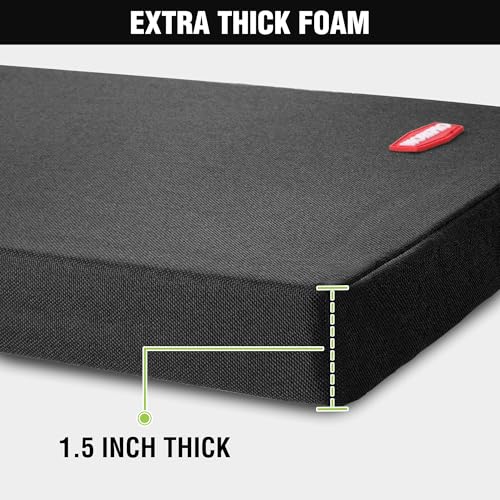 WORKPRO 17" Kneeling Pad with Removable Cover, Black - color: Black