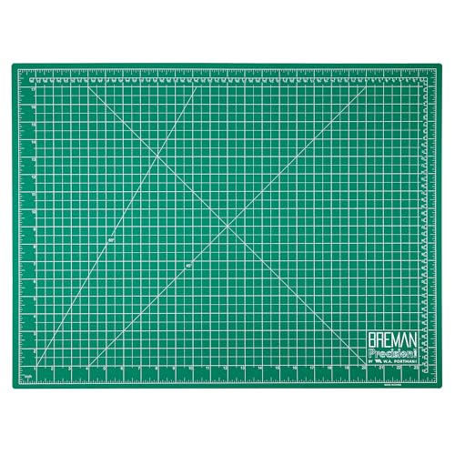 Breman Precision 18x24 Inch Self Healing Cutting Mat – 2-Sided 5-Ply PVC Green/Black Cutting Mats for Crafts, Sewing, Quilting & DIY Projects with Durable Non-Slip Surface & Precise Grid Lines - color: Green/Black, size: 18x24