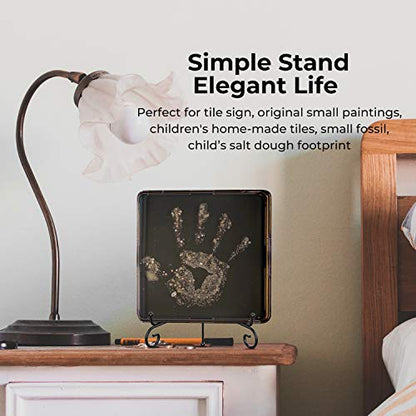TR-LIFE 4 Pack Plate Stands for Display - 6 Inch Plate Holder Display Stand + Metal Easel Stand for Picture Frame, Decorative Plates, Book, Photo, Collectibles (4 Pack) - size: 6 Inch(4pcs)