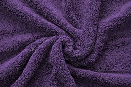 American Veteran Towel, 100% Cotton Turkish 6 Piece Towel Set, Luxury Towels Set of 6 for Bathroom Essentials, 2 Bath Towels 2 Hand Towels 2 Washcloths, Purple - color: Purple, size: XL 6PC