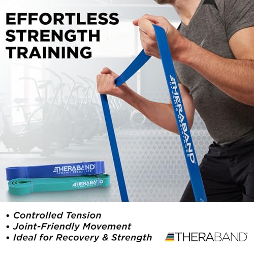 THERABAND High Resistance Band Set of 2, Exercise, Workout, Loop, M, 2-Pack - size: 2 Pack Medium (25-35 lbs)