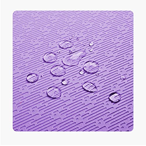 Hatha Yoga TPE Yoga Mat 72"x 27"x1/3" Non-slip Exercise Mat - color: purple