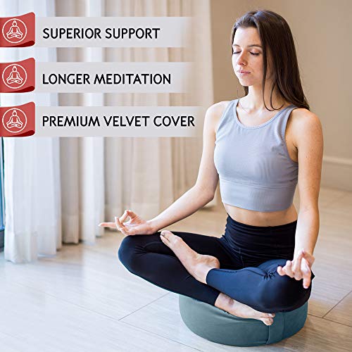 Florensi Yoga & Meditation Bundle | Ocean Abyss Meditation Cushion & Yoga Wheel 3 Pack