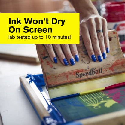 Speedball Fabric Screen Printing Ink, 8-Ounce, Yellow for T-Shirt and Silkscreen Printmaking - color: Yellow, size: 8 fl oz