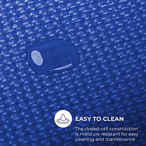 Voyage 5mm Studio Yoga Mats, 4 Pack, 72x24in - color: Dark Blue