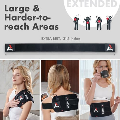 Red Light Therapy for Body, 3 in 1 LEDs Red Light Therapy Belt with Timer Remote Control, 660nm 850nm Infrared Light Therapy Pad for Body Waist Shoulder Knee, 12.3" x 6" Large Area - size: 12.3" x 6"
