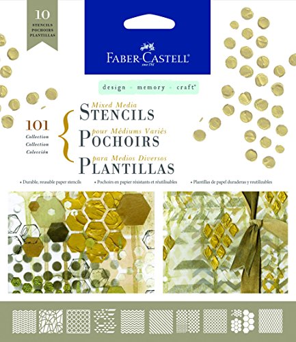Faber-Castell Mixed Media Paper Stencils - 101 Collection - 10 Reusable Graphic Stencils - style: Classic Graphic I