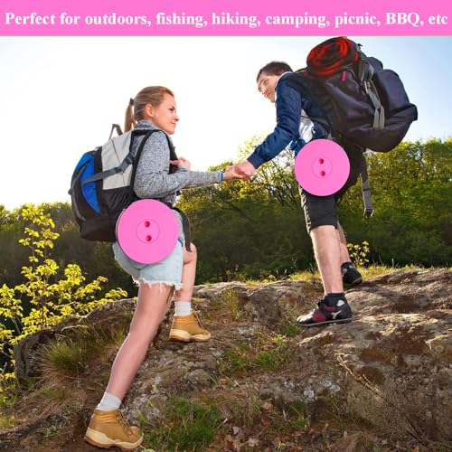 Fishboy Collapsible Stool for Adults, Portable Folding Camping Seat, 400lbs - color: All Girl Pink