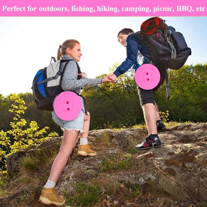 Fishboy Collapsible Stool for Adults, Portable Folding Camping Seat, 400lbs - color: All Girl Pink