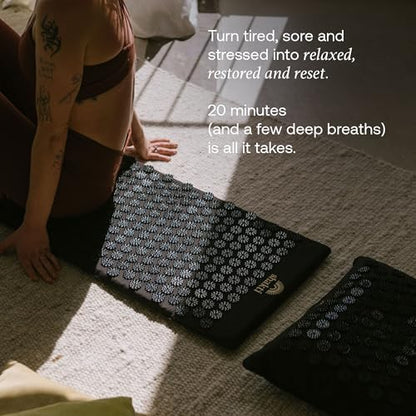 ShaktiMat Acupressure Mat for Tension Release, Premium Level 3 Black - color: Premium-black, size: Level 3