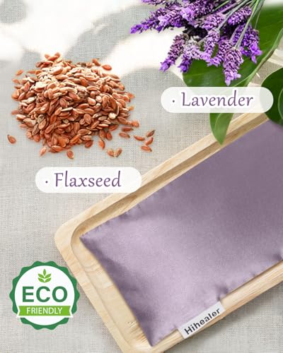 Hihealer Weighted Eye Mask for Sleeping, Lavender Eye Pillow for Spa Yoga - color: Purple&lilac