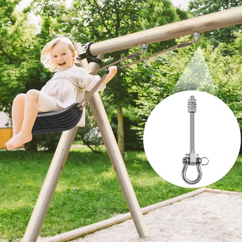 SELEWARE Heavy Duty Swing Hanger with Bearings, 4 Pack Porch Swing Hardware | 304 Stainless Steel, M10 x 6 4/5 Inch Bolts, Supports Up to 1500LB, Designed for Wood Beams, Steel Frames and Yoga Hammocks - color: U (6 4/5 inch, 4 Pack)