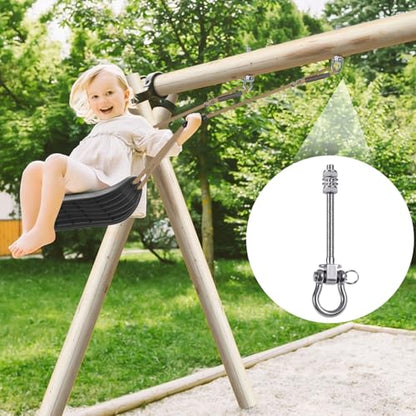 SELEWARE Heavy Duty Swing Hanger with Bearings, 6 Pack Porch Swing Hardware | 304 Stainless Steel, M10 x 6 4/5 Inch Bolts, Supports Up to 1500LB, Designed for Wood Beams, Steel Frames and Yoga Hammocks - color: U (6 4/5 inch, 6 Pack)