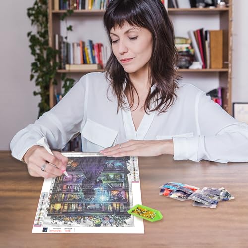 MAXBYE Magic Book Diamond Paintings Kits for Adults, 5D DIY Diamond Art Kits, Full Drill Diamond Dots Paintings with Diamonds Gem Art, Diamond Paintings Kit for Home Décor Items, 12x16in - color: WX10705