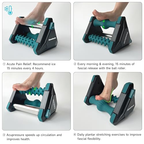 Icing Plantar Fasciitis Relief Foot Roller Massager, Green - color: Mars Green