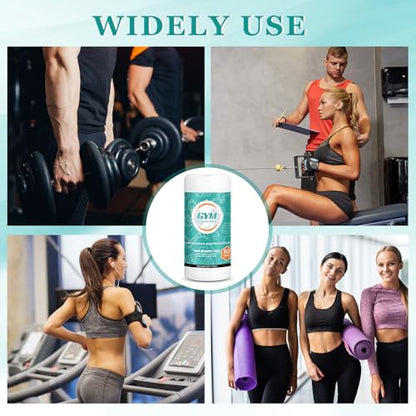 Threlaco 3 Pack Fitness Equipment Wipes, 240 Count, Cleaning Wipes for Yoga Mats, Pilates Studios, Gyms, Spas, Home Office Gym, Non Fragrance
