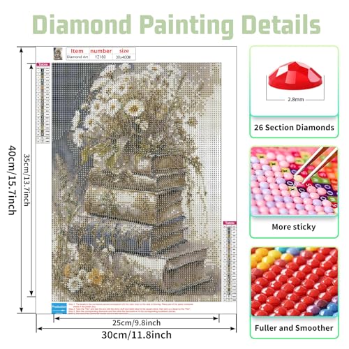 6 Pack Framhouse Diamond Painting Kits for Adults, Diamond Art Kits for Adults, DIY 5D Diamond Painting Kits for Beginners Home Wall Decor 12x16 inch - color: 6 Pack Farm