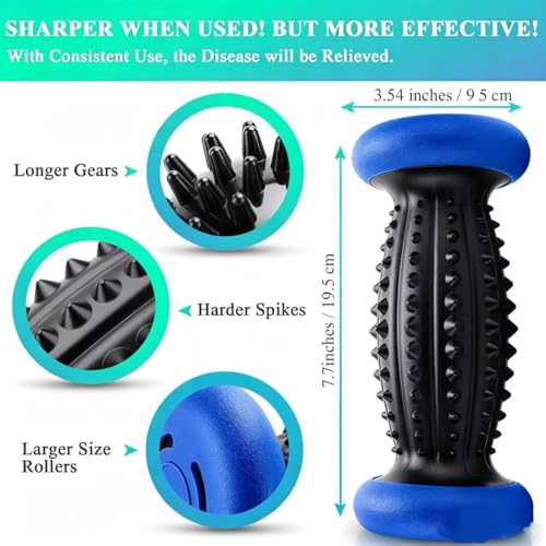 3 in 1 Foot Roller for Plantar Fasciitis Pain Relief – Deep Tissue Foot Massage Kit for Arch & Heel Pain, Includes Lacrosse & Spiky Massage Ball