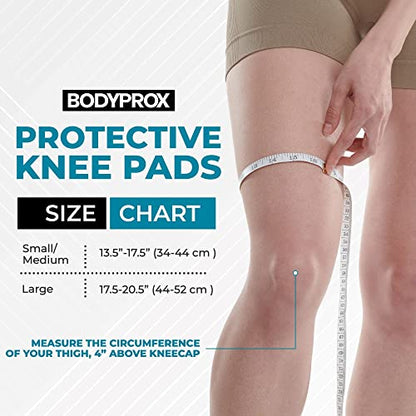 Bodyprox Protective Knee Pads, Thick Sponge Anti-slip Knee Sleeve - size: Large