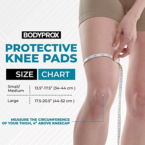 Bodyprox Protective Knee Pads, Thick Sponge Anti-slip Knee Sleeve - size: Small/Medium