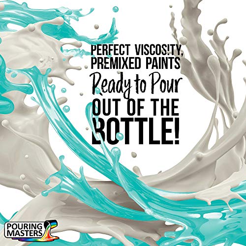 Pouring Masters Tropical Turquoise Ready to Pour Acrylic Pouring Paint - Premium 8-Ounce Pre-Mixed Fluid Acrylic Paint - Fluid Art Supplies for Canvas, Wood, Paper, Tile & Rocks - color: Tropical Turquoise