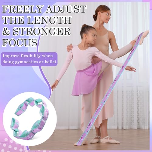Stretch Strap for Kids Elastic Gymnastic Stretching Ballet Dance Band with 8 Loops Adjustable Exercise Training Resistance Strap for Children Stuff Pilates Latin Yoga Equipment - color: Purple