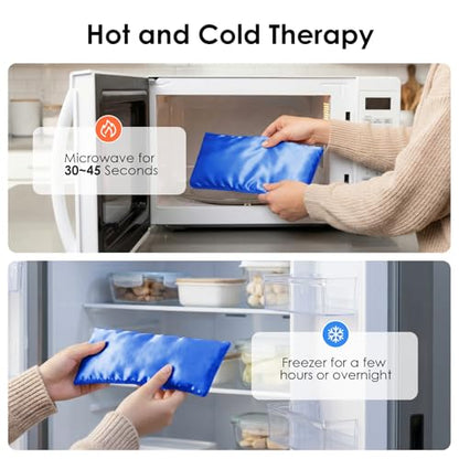 Weighted Eye Pillow for Yoga, Moist Heat Mask for Dry Eyes(Blue x2) - color: Eye Mask01-2 Pack Blue