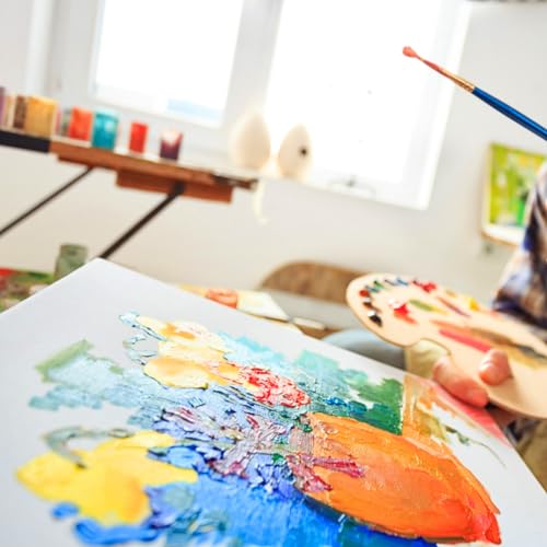 GOTIDEAL Canvas Boards, 8x10 inch Set of 10, Art Supplies Canvas Panel | 100% Cotton Gesso Primed White Blank Canvases for Painting, Acrylic Paint, Pouring, Oil Paint, Watercolor, Gouache - size: 8"x10"
