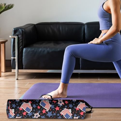 Yoga Mat Bag for Women & Men Full-Zip Yoga Mat Carrier Bag for Class Workout Park with Adjustable Strap - color: American Map