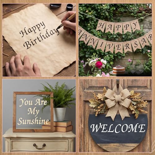 45 Pack Letter Stencils for Painting, Reusable Alphabet & Number Set | 6 Sizes: 1/3" To 2"; Plastic, Washable Sheets; For Crafts, Signs, Scrapbook, Home Decor - size: Small