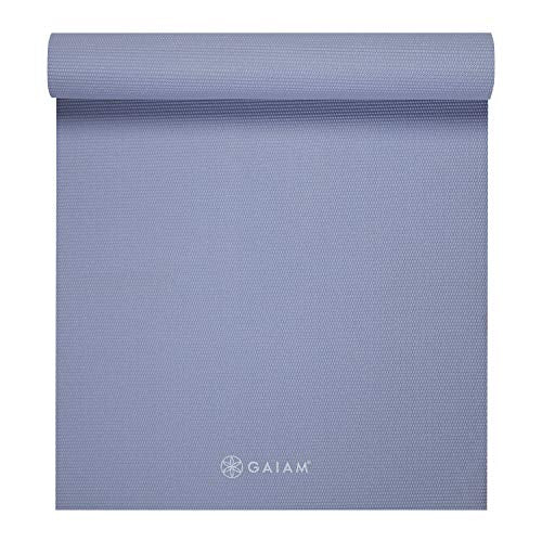 Gaiam Yoga Mat - Premium 5mm Solid Thick Non Slip Exercise & Fitness Mat for All Types of Yoga, Pilates & Floor Workouts (68" x 24" x 5mm) | Premium non-slip mat in solid colors. Cushioned support for yoga, Pilates & floor workouts at home or studio. - co