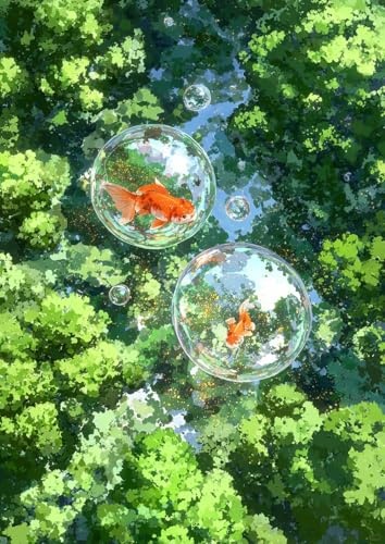 ZRIZQ Paint by Numbers Kit for Adults Beginner,Forest Goldfish,16x20 | Full set with wooden brushes,rolled canvas,rich paints.Calming activity.Beginner friendly.Just open and paint. - color: 16"X20"Rolled Canvas-Landscape 3
