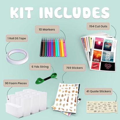 Hapinest DIY Wall Collage Kit for Tween and Teen Girls, Gifts for Ages 10 11 12 13 14 Years Old and Up Cute Trendy Bedroom Room Décor