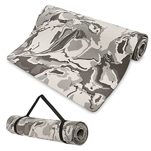 Eco Friendly Yoga Mat Made From A Premium TPE Material | That provides non-slip texture perfect for indoor and outdoor workouts. Great for hot yoga, pilates, and Bikram - color: Grey