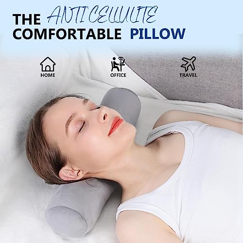 Neck Roll Pillow,Cervical Neck Pillow Bolster Pillow for Sleeping | Cotton neck roll, machine-washable cover, supports neck, legs, back & sleeping, slim bolster for bed & yoga - color: Green