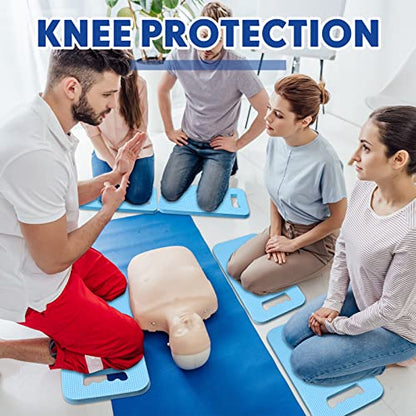 Riakrum 40 Pcs Garden Kneeling Pad Garden Knee Pad Thick Foam Knee Mat Waterproof Cushion for Kneeling Multi Functional and Church Kneeler for Praying, Baby Bath, Yoga, 15.4 x 6.7 Inch (Blue) - color: Blue