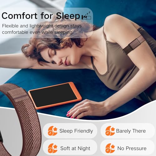 Bicep Bands Compatible for Polar Loop (2025) / Visible Armband 2.0 Straps - color: Copper Brown