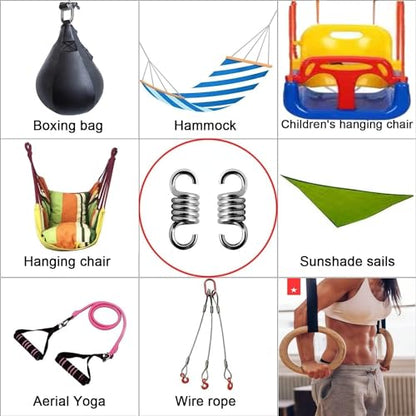 Premium Porch Swing Spring for Swing Rust Resistant 1100LBS Hammock Chair Spring Hook for Patio Spring Swing Hook - size: 4Inch