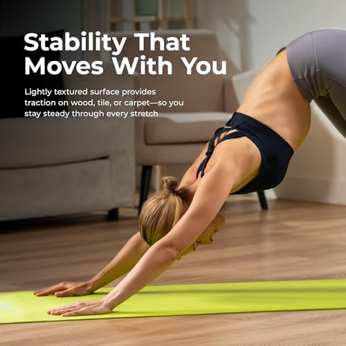 Sunny Health & Fitness Exercise Yoga Mats - Non-Slip Support for Home & Gym - color: Classic Pink