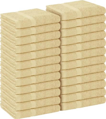 Utopia Towels Salon Towels, Pack of 24, 16x27 in, 100% Cotton, Beige - color: Beige, size: 24 Pack