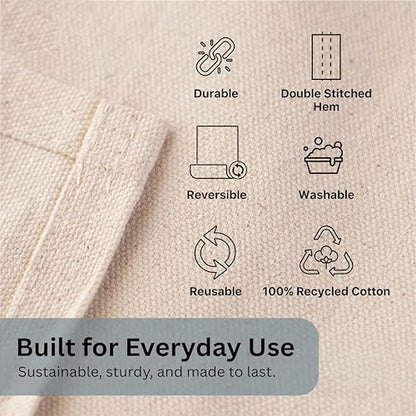 9x12ft Recycled Cotton All Purpose Canvas Tarp Cover Painter Drop Cloth-4Pk | Top Cotton Reusable Paint Drop Cloth,Canvas Tarp Cover for Painter, Furniture, Floor Protection, Painters Dropcloth - size: Pack of 4 - 9*12 Ft
