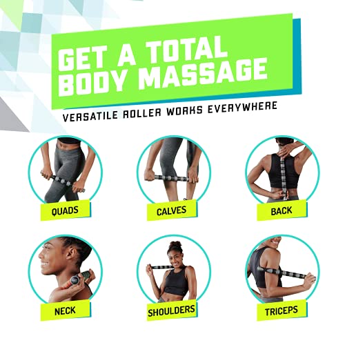 Elite Massage Roller Stick Targets Sore, Tight Leg Muscles to Prevent Cramps and Release Tension. It's Sturdy, Lightweight, Smooth Rolling and Thankfully This Lifesaver has Comfortable Handles.Green - color: Green