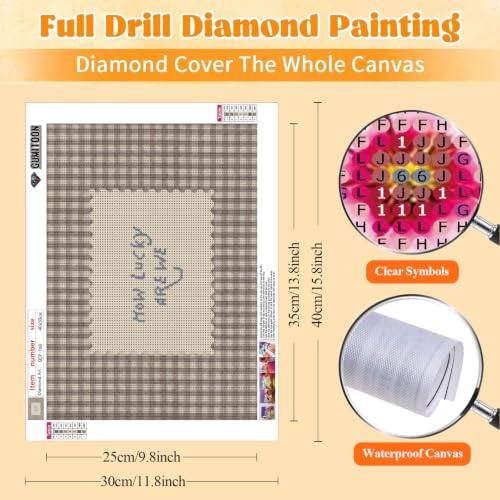 GUMITOON Diamond Art Kits for Adults-Full Drill Diamond Dots Paintings for Beginners, Round 5D Paint with Diamonds Pictures Gem Art Painting Kits DIY Crafts Kits 12"x16" QCY-168 - color: QCY-168